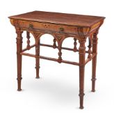A LATE VICTORIAN OAK CENTRE TABLE BY GILLOWS, LATE 19TH CENTURY