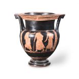 AN ATTIC RED-FIGURE COLUMN KRATER, ATTRIBUTED TO THE LENINGRAD PAINTER, CIRCA 480-460 B.C.