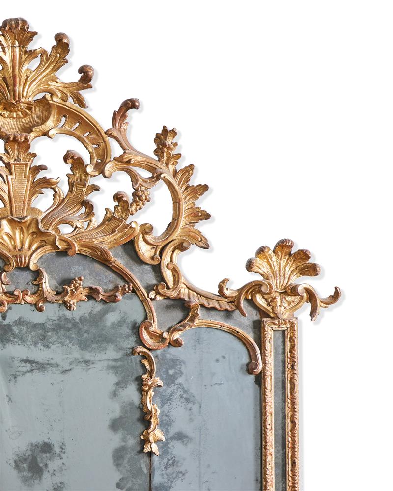 A CARVED GILTWOOD OVERMANTEL MIRROR, NORTH ITALIAN, SECOND QUARTER 18TH CENTURY - Image 4 of 4