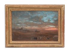 ALBERT GOODWIN (ENGLISH 1845-1932), A VIEW OF CAIRO AT SUNSET
