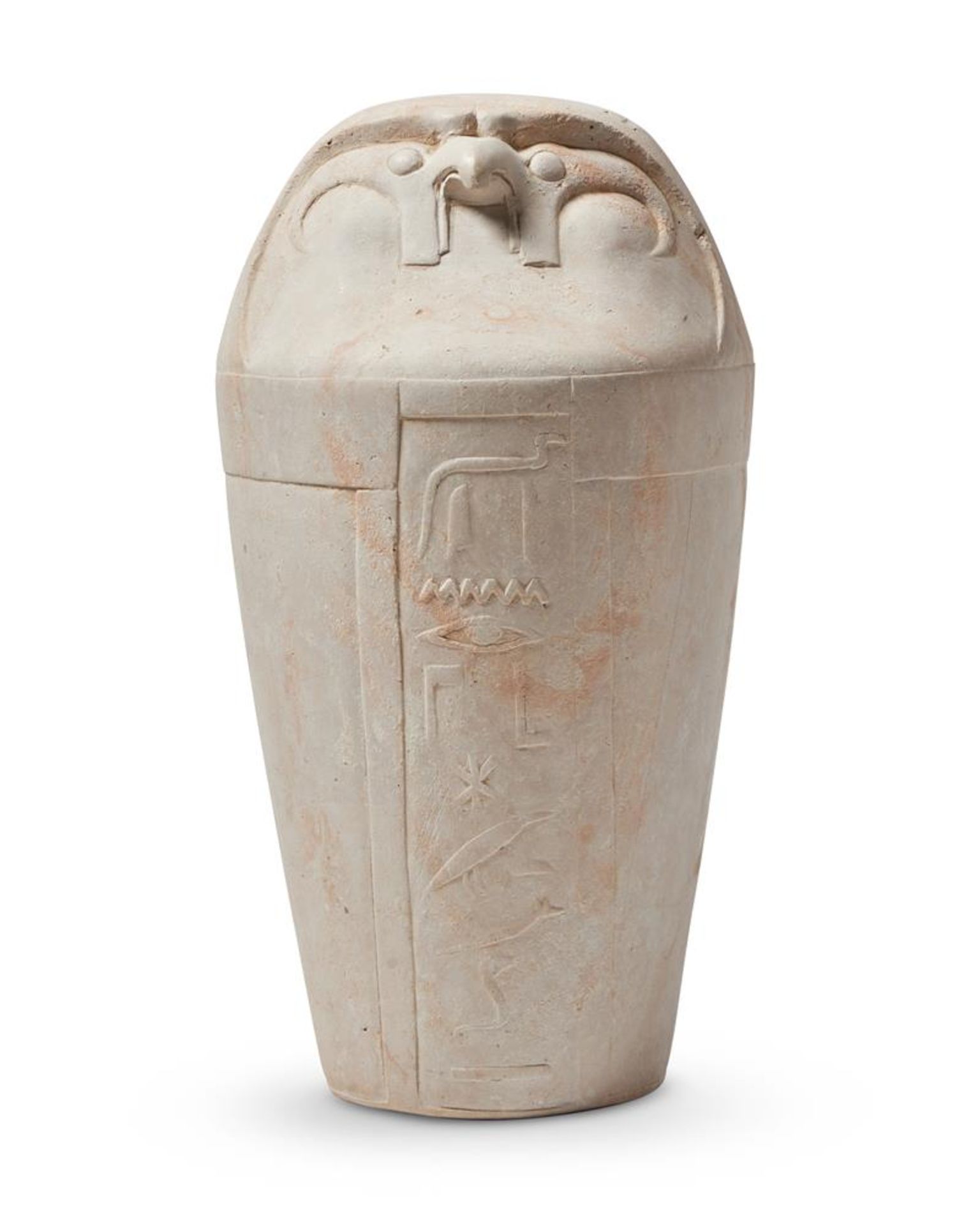 A CANOPIC JAR IN THE ANTIQUE EGYPTIAN MANNER, MODERN - Bild 3 aus 3