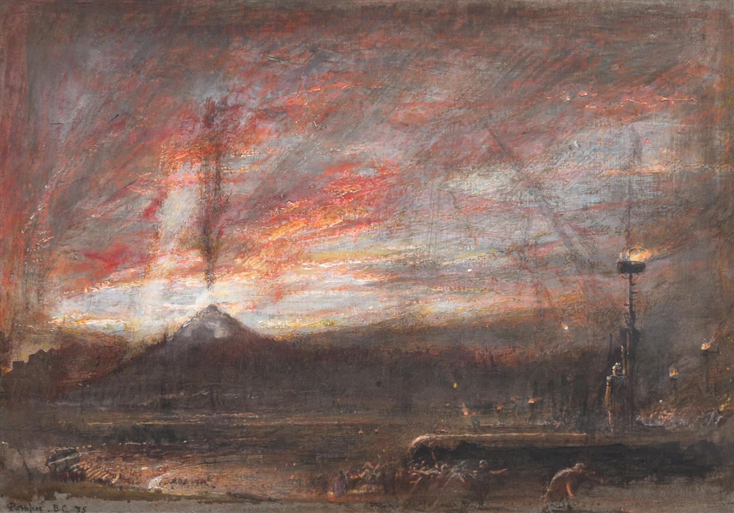 ALBERT GOODWIN (ENGLISH 1845-1932), POMPEII BC 75 - Image 2 of 4