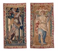 A PAIR OF FRENCH TAPESTRY PANELS, 17TH CENTURY