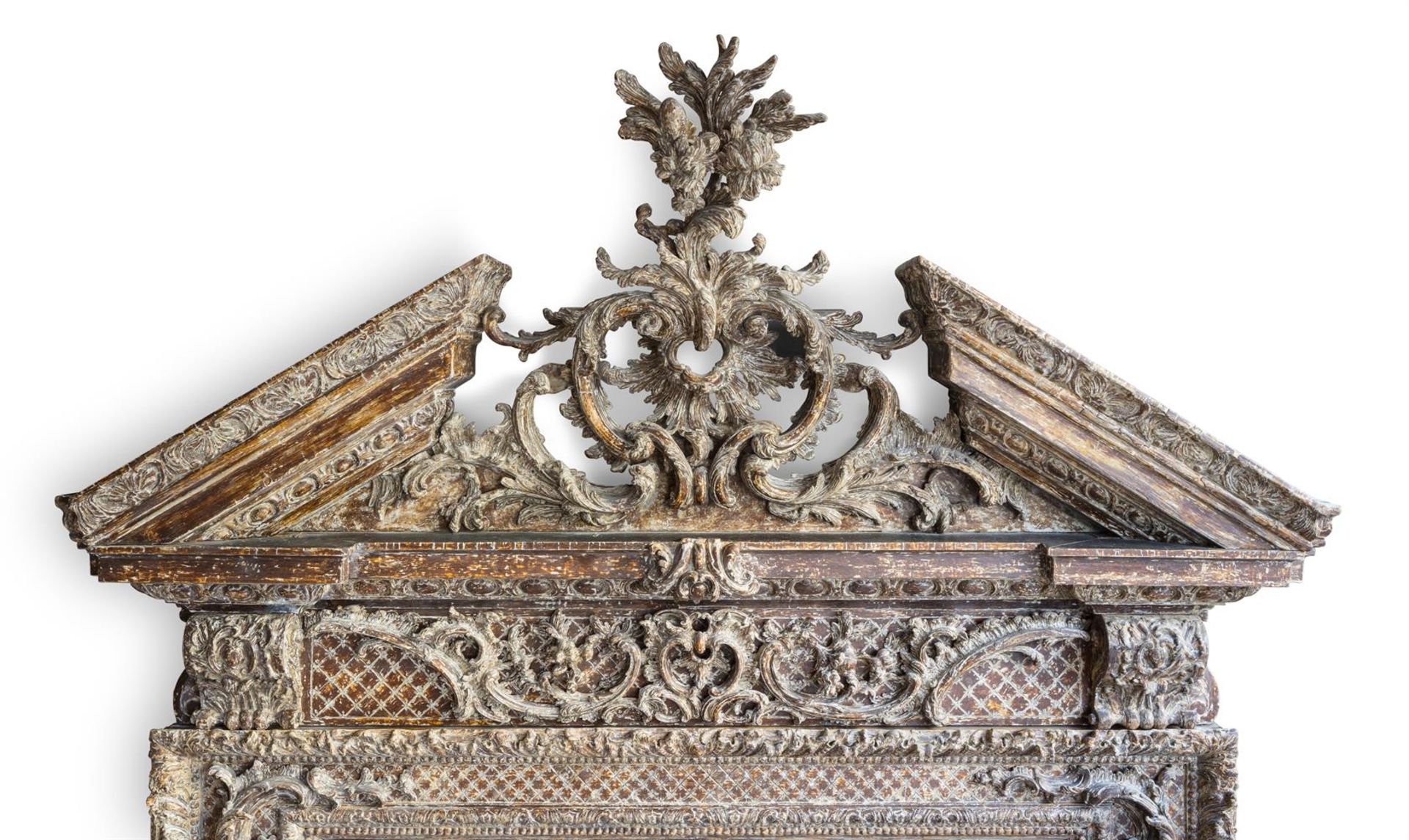 A CARVED GILTWOOD MIRROR 18TH CENTURY AND LATER - Image 2 of 13