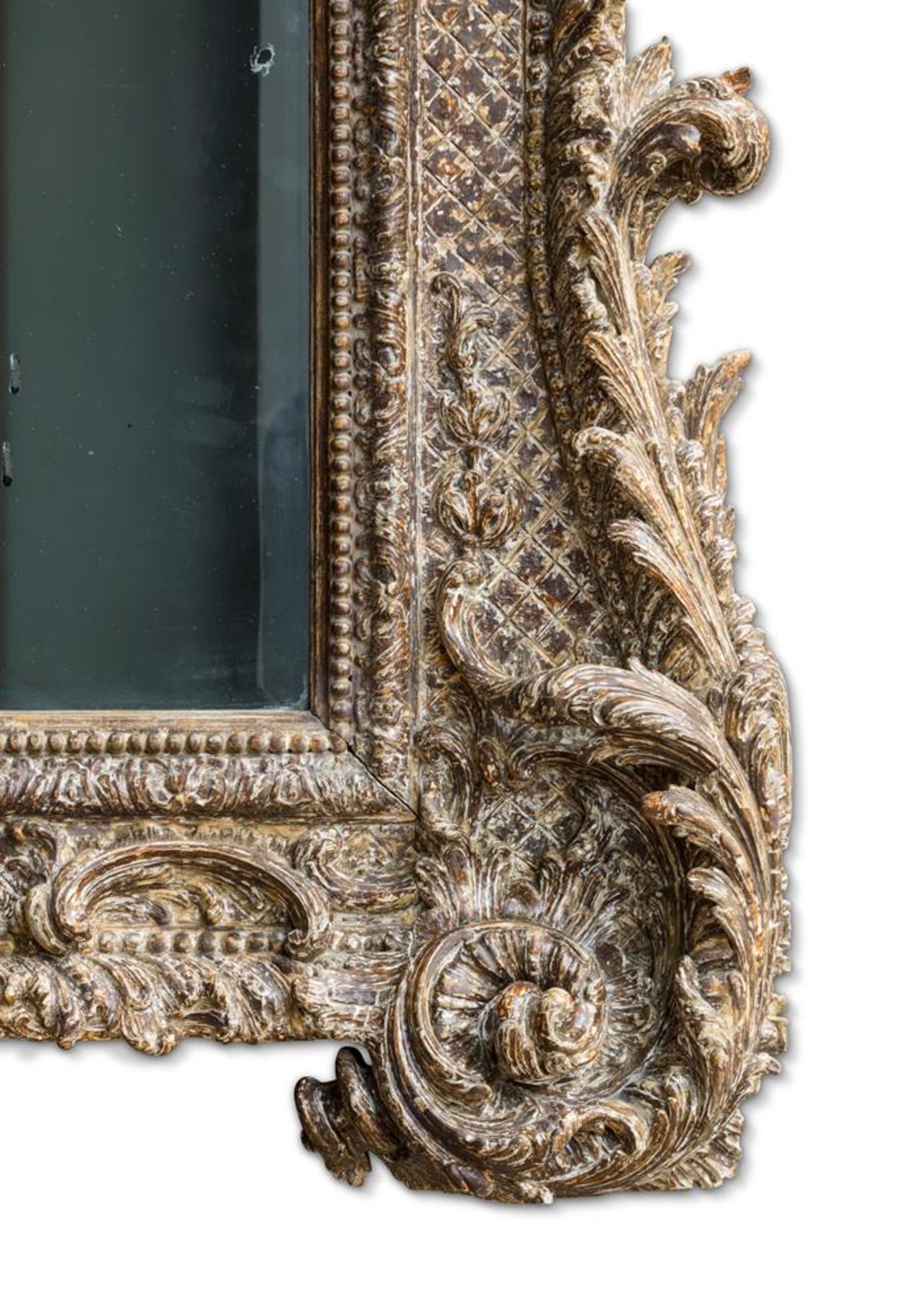 A CARVED GILTWOOD MIRROR 18TH CENTURY AND LATER - Image 9 of 13