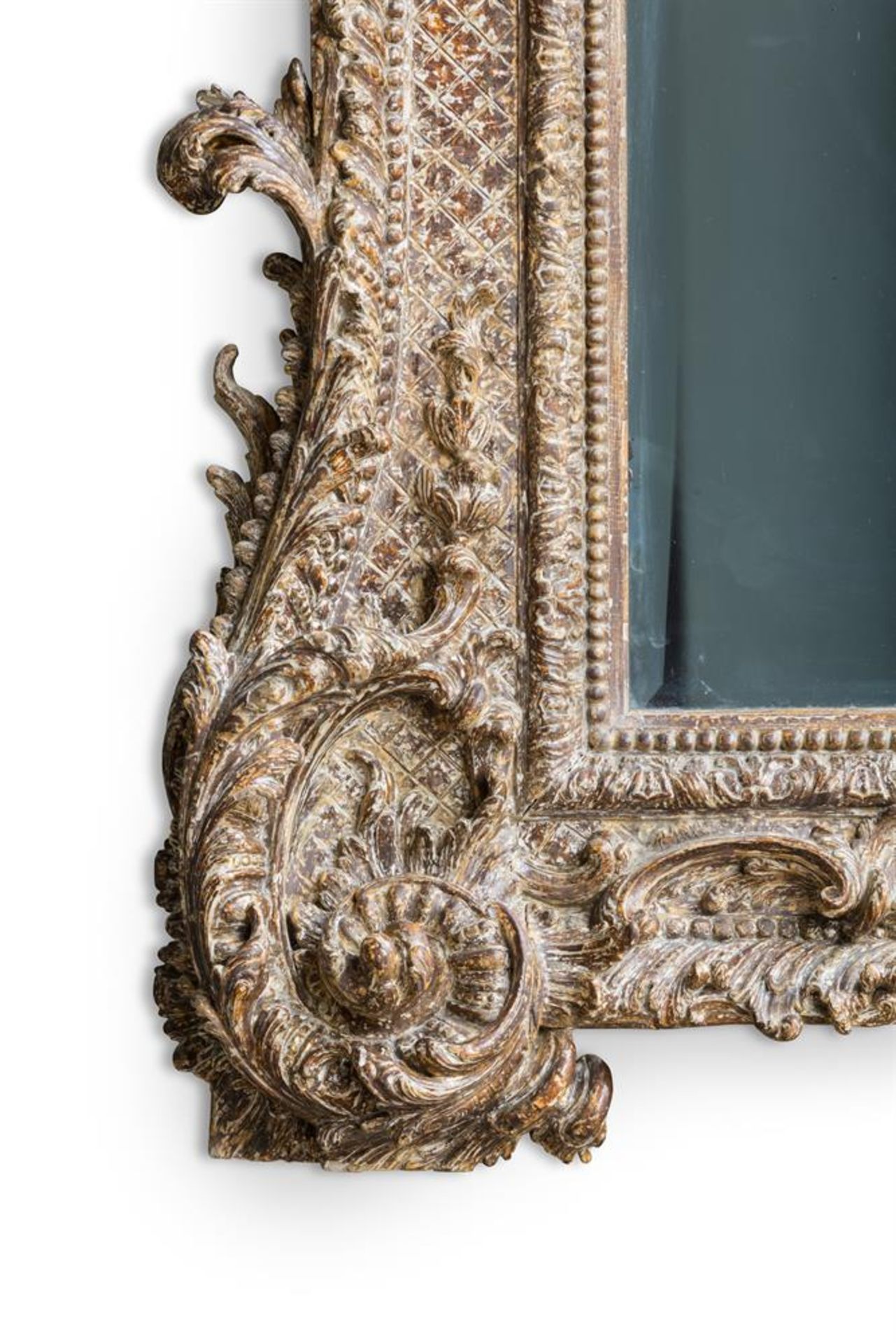 A CARVED GILTWOOD MIRROR 18TH CENTURY AND LATER - Image 11 of 13