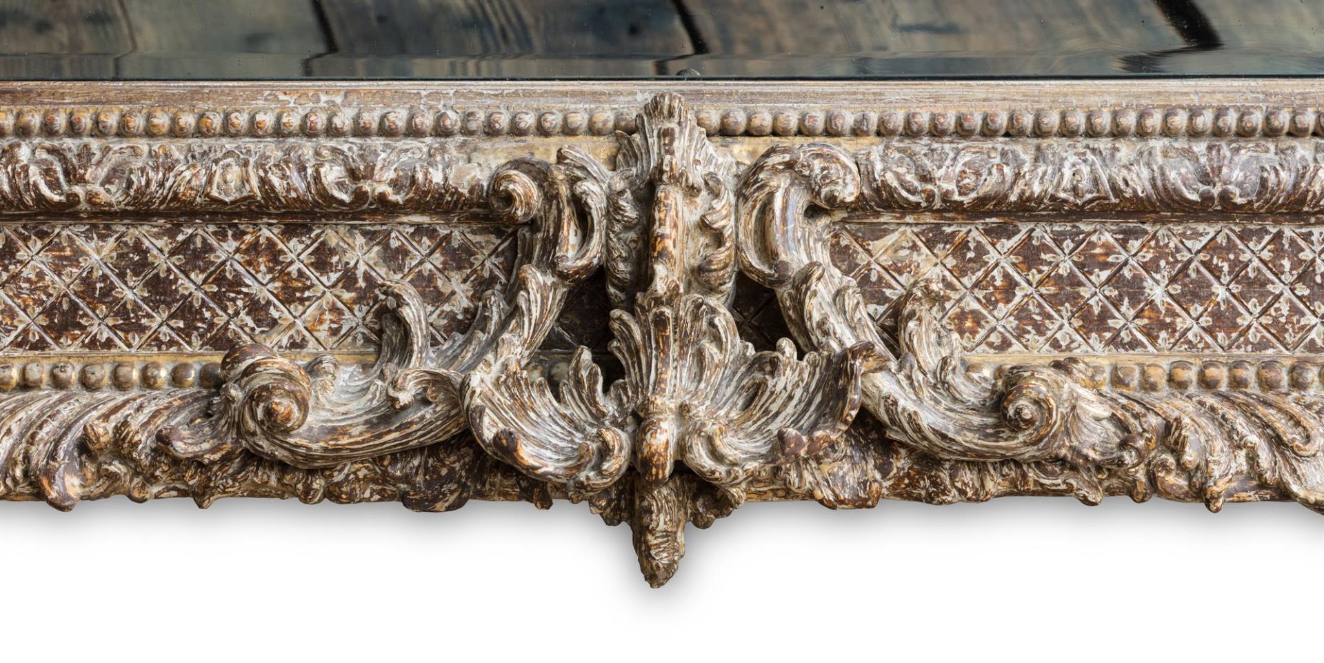 A CARVED GILTWOOD MIRROR 18TH CENTURY AND LATER - Image 8 of 13