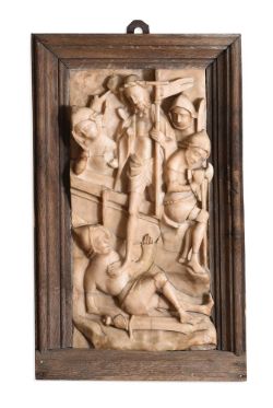 A NOTTINGHAMSHIRE CARVED ALABASTER RELIEF PANEL OF THE RESURRECTION, MID/LATE 15TH CENTURY