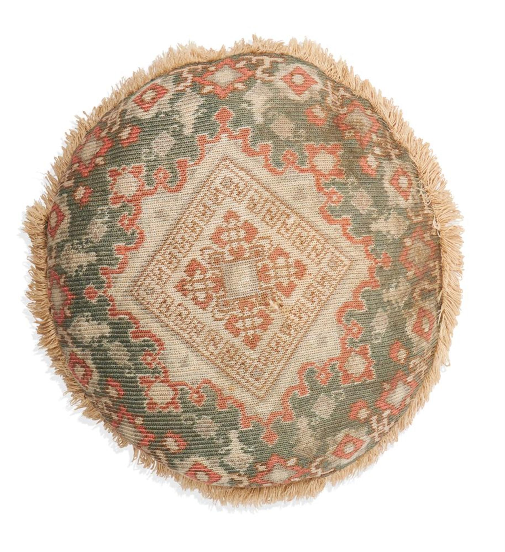 A GROUP OF THREE CUSHIONS, THE FABRIC 19TH CENTURY - Image 5 of 5