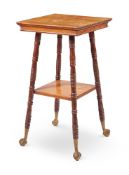 A LATE VICTORIAN SATIN BIRCH AND BEECH CENTRE OR OCCASIONAL TABLE LATE 19TH/EARLY 20TH CENTURY