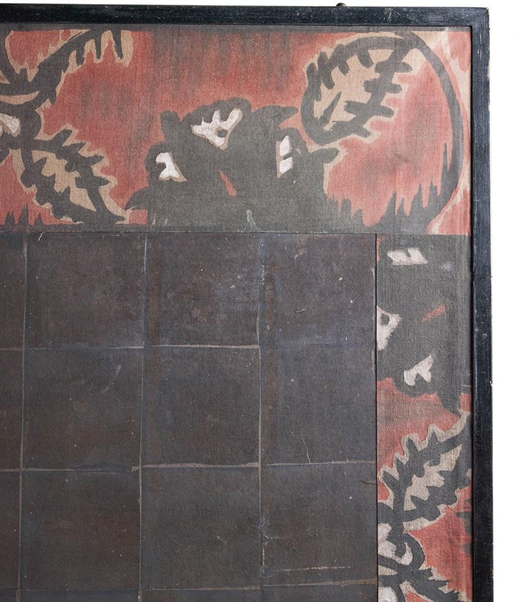 A PAINTED FOUR LEAF SCREEN IN THE STYLE OF THE BLOOMSBURY GROUP, LATE 20TH CENTURY - Image 2 of 3