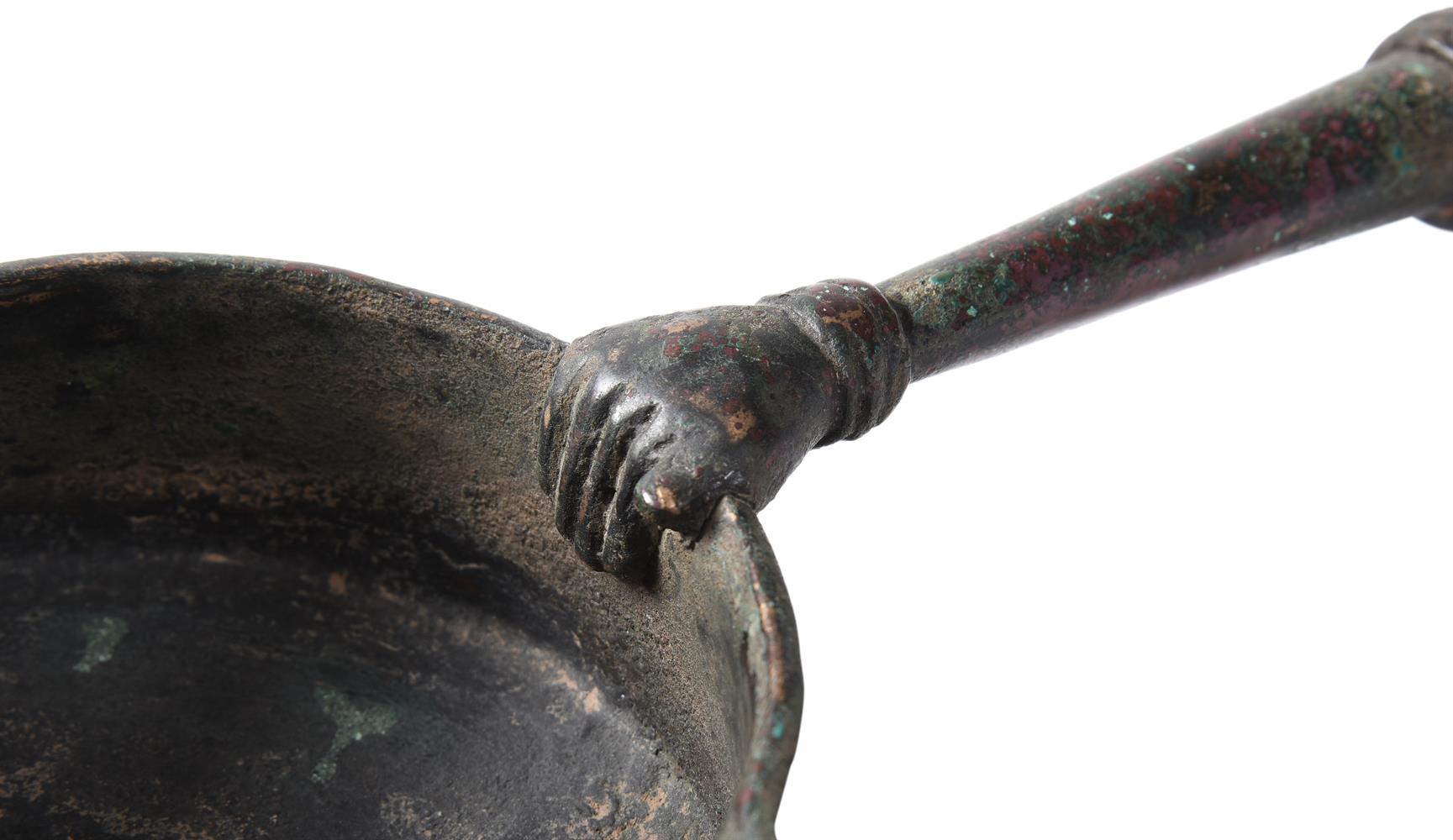 A ROMAN BRONZE SKILLET CIRCA 1ST-3RD CENTURY A.D. - Image 2 of 3