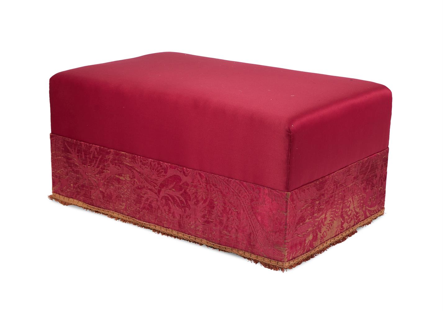 A TEXTILE COVERED OTTOMAN BY ROBERT KIME - Image 3 of 3