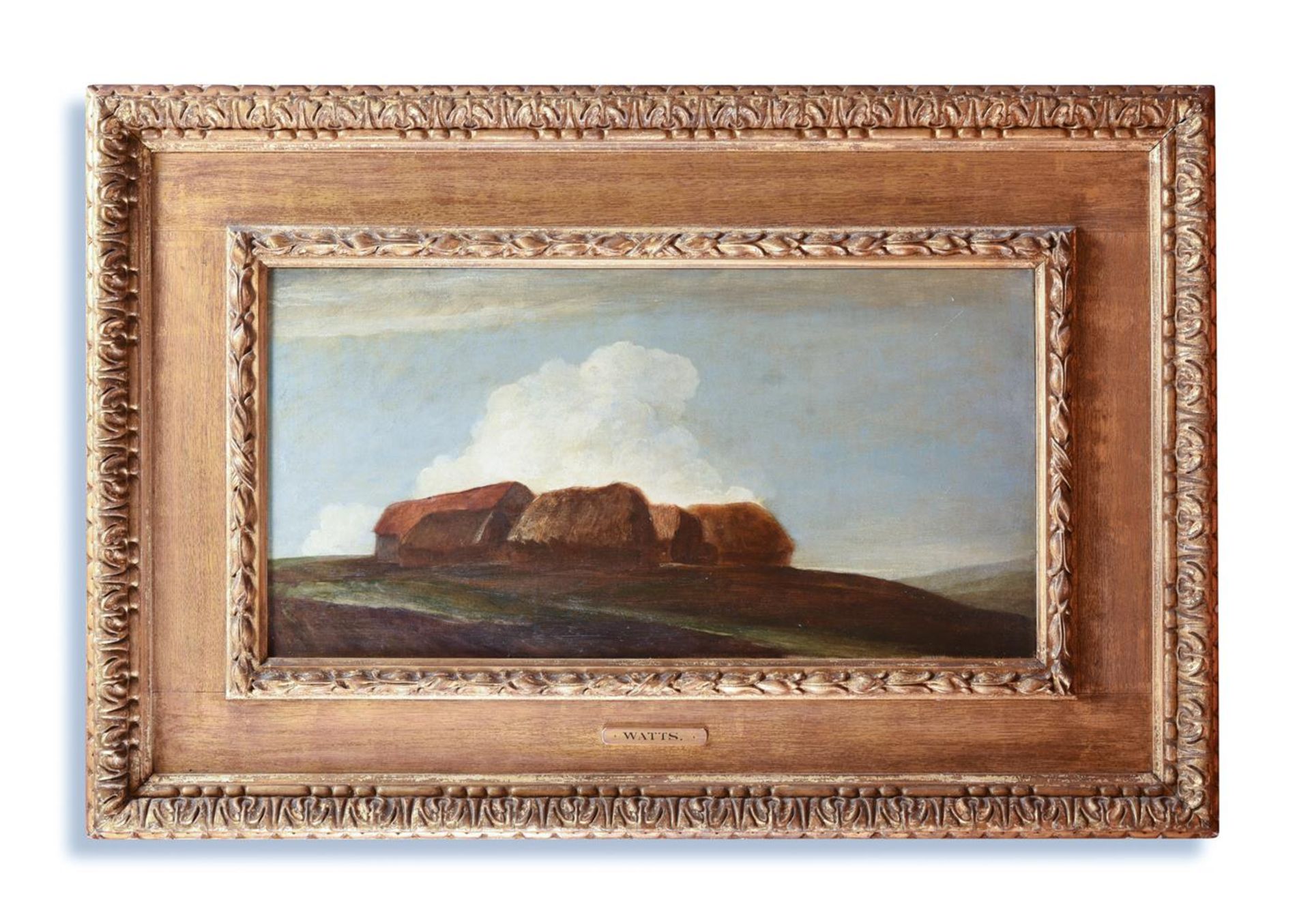 GEORGE FREDERICK WATTS (ENGLISH 1817-1904), HAYSTACKS (STUDY ON BRIGHTON DOWNS)