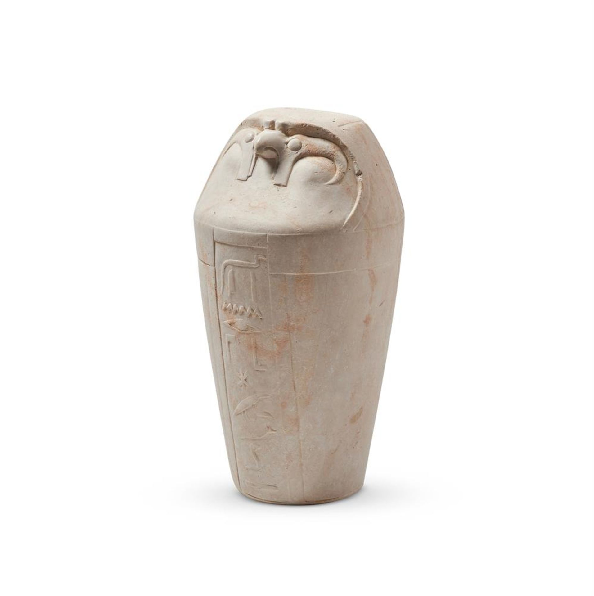 A CANOPIC JAR IN THE ANTIQUE EGYPTIAN MANNER, MODERN - Bild 2 aus 3