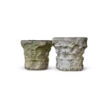 TWO SIMILAR CARVED STONE CAPITALS NORTH EUROPEAN, POSSIBLY ROMANESQUE