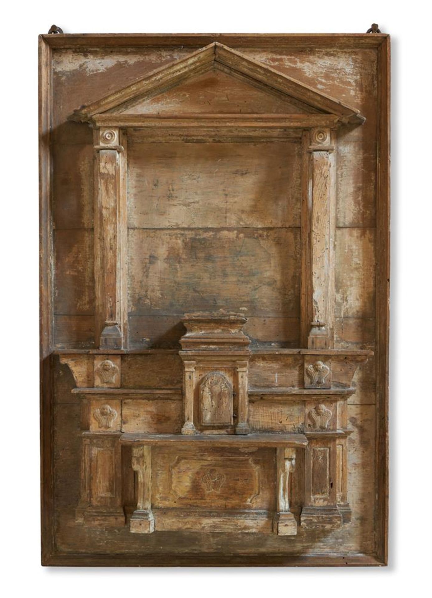 A PINE FRAMED TABERNACLE, ITALIAN, 18TH CENTURY - Bild 2 aus 2