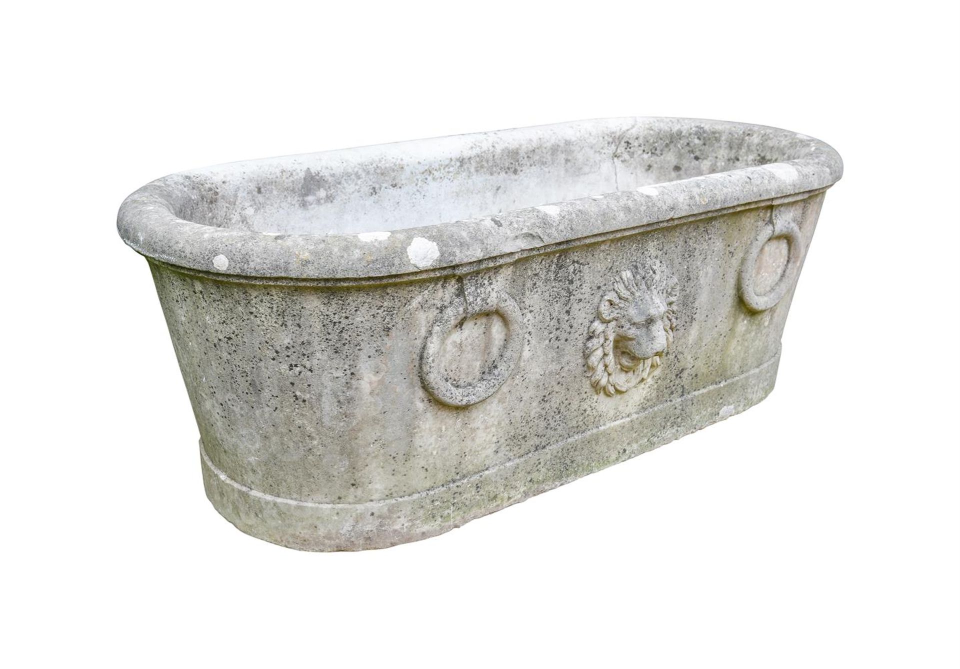 A MARBLE BATH IN THE MANNER OF A ROMAN LABRUM, PROBABLY 19TH CENTURY - Bild 2 aus 2