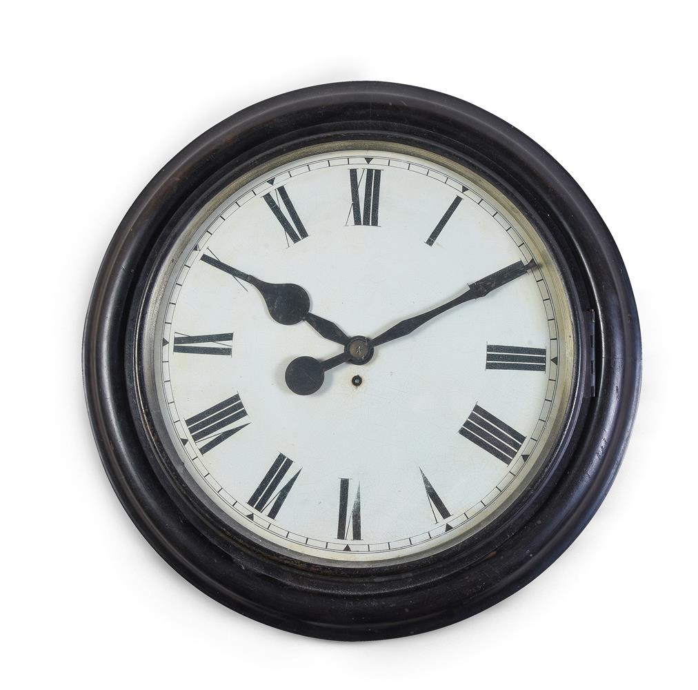A VICTORIAN EBONISED WALL TIMEPIECE, LATE 19TH CENTURY