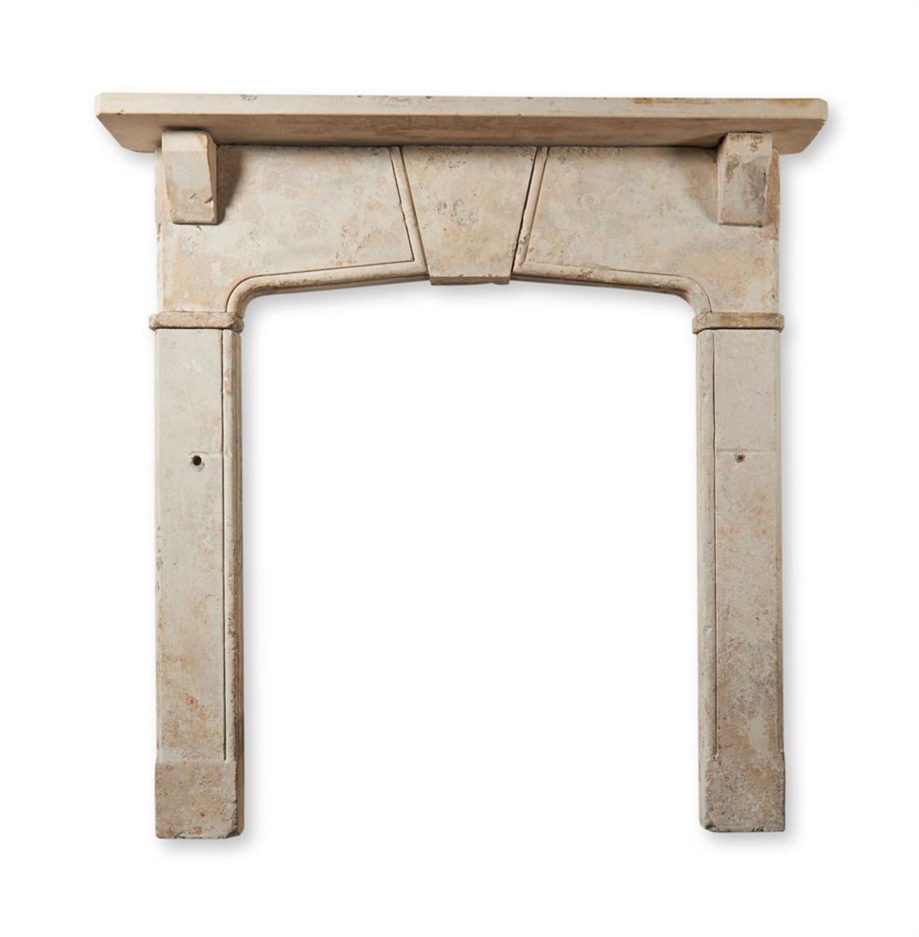 A LIMESTONE FIRE SURROUND, FRENCH, POSSIBLY EARLY 19TH CENTURY - Image 3 of 3