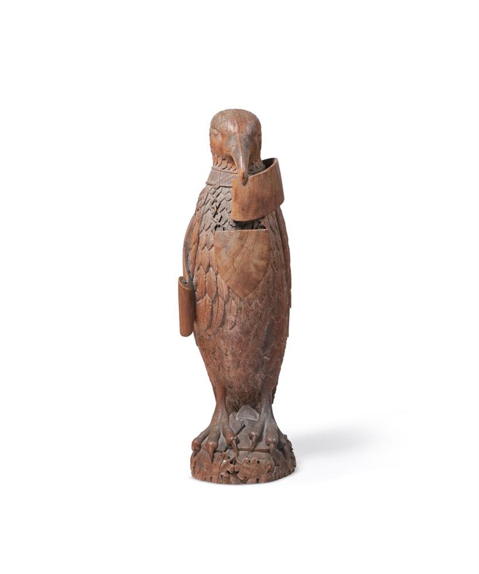 A VICTORIAN WALNUT CARVING OF A BIRD OF PREY ATTRIBUTED TO WILLIAM WHITE, CIRCA 1870