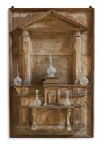 A PINE FRAMED TABERNACLE, ITALIAN, 18TH CENTURY