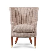 A REGENCY FRUITWOOD WING ARMCHAIR EARLY, 19TH CENTURY