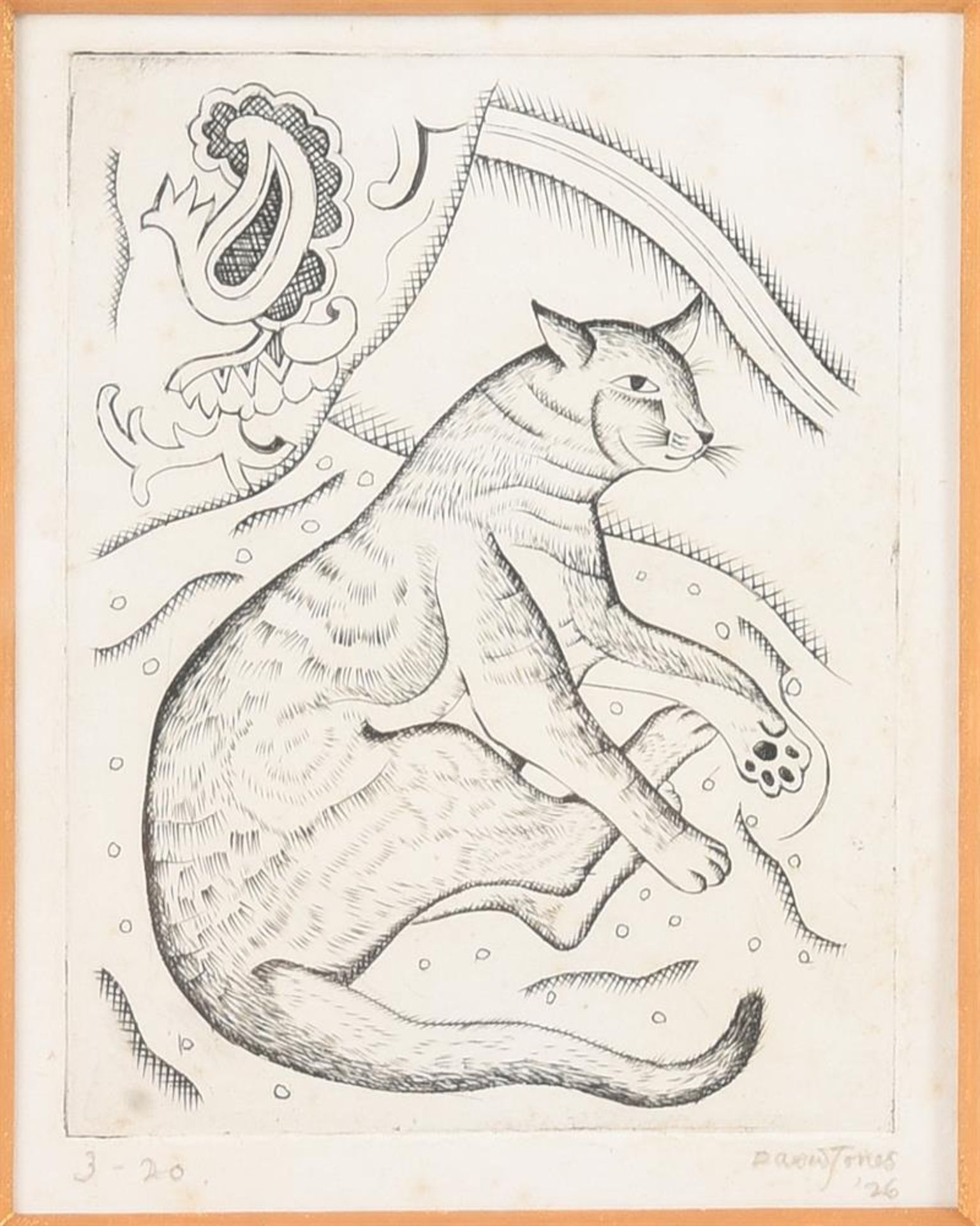 λ DAVID JONES (BRITISH 1895-1974), HORSES GRAZING; FAWNS SITTING; SLEEPING FAWN; BIG CAT; CAT RESTIN - Image 2 of 7