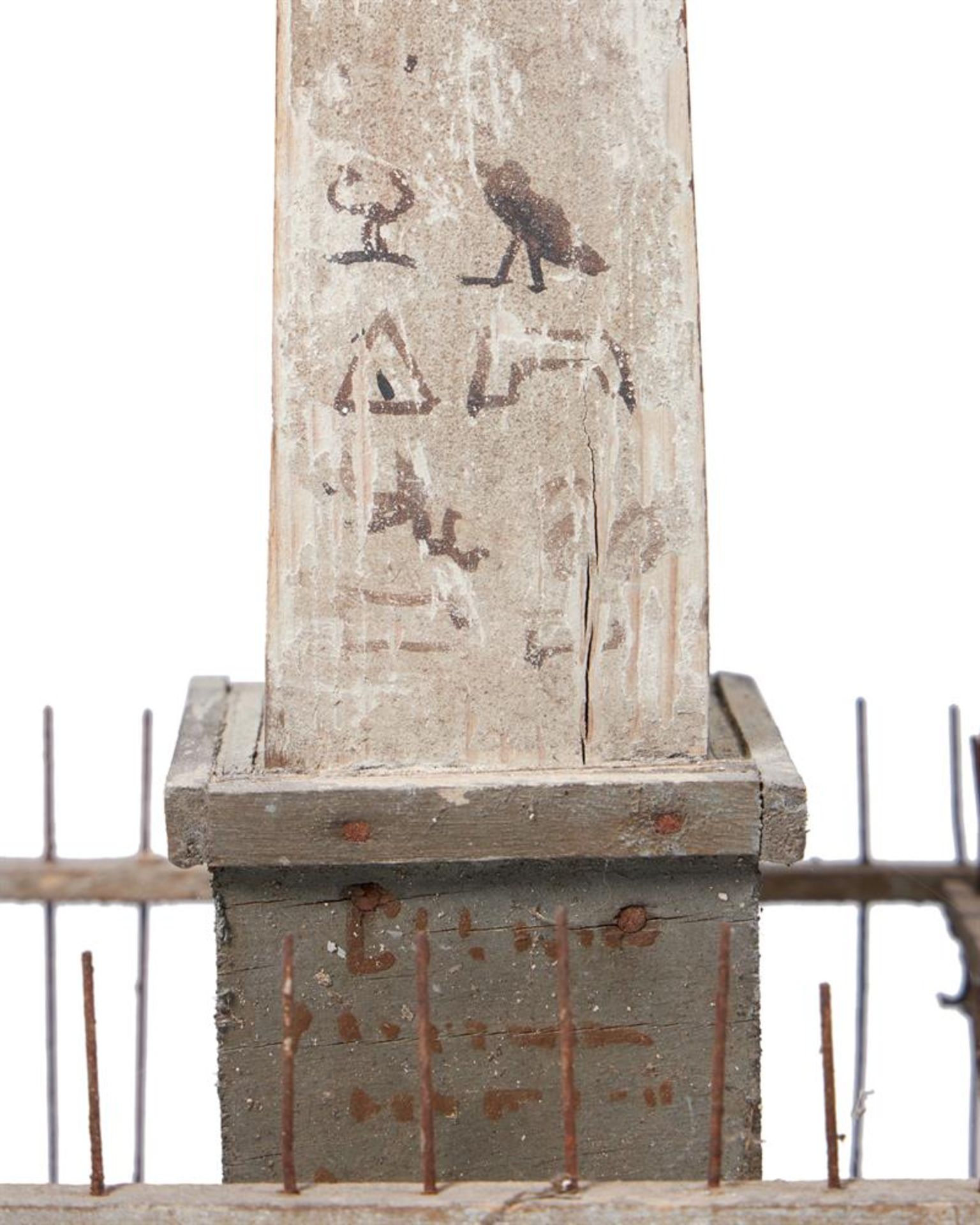 A CARVED WOOD MODEL OF AN EGYPTIAN OBELISK, 19TH CENTURY - Image 3 of 3