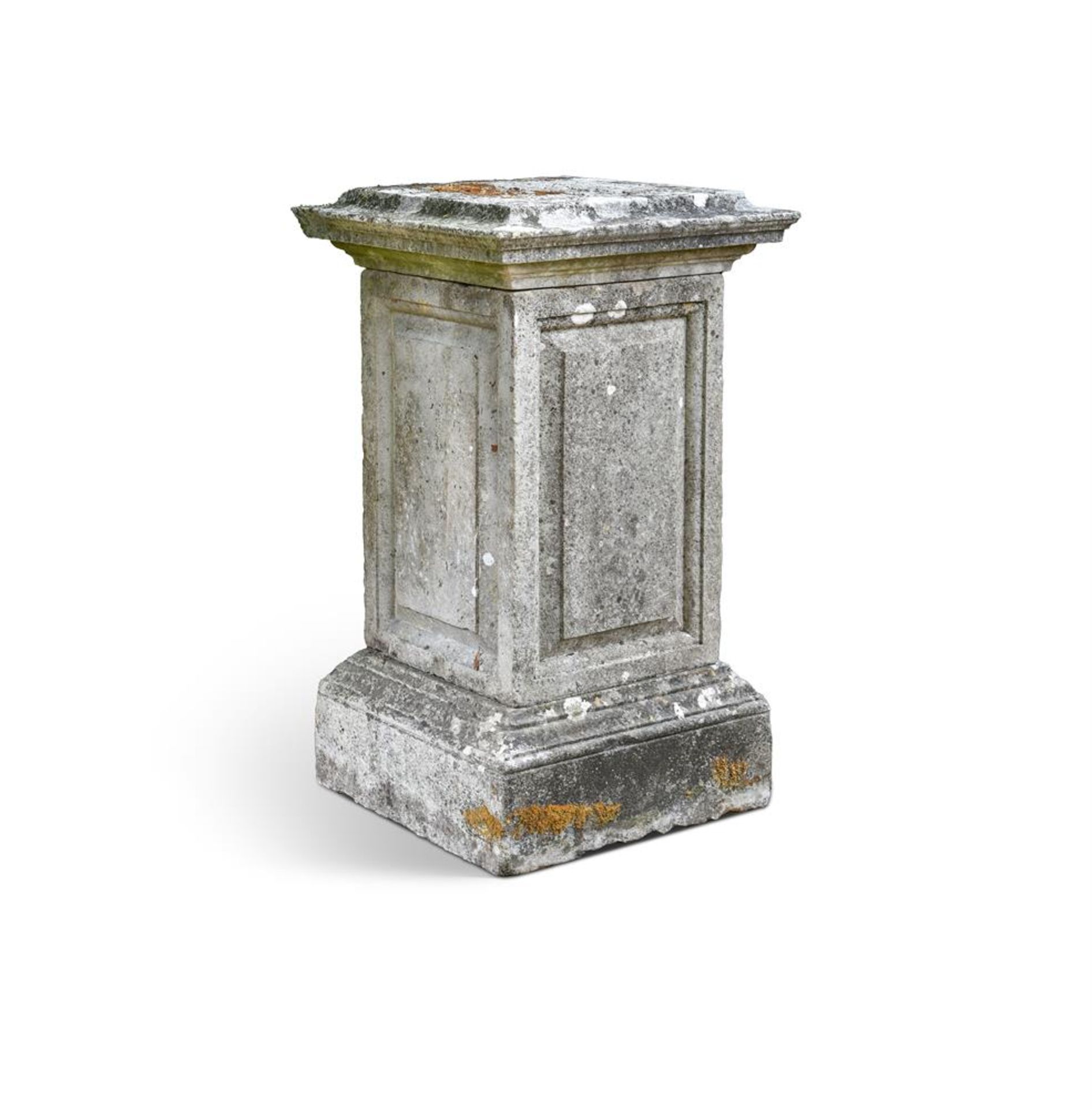 A TALL STONE PEDESTAL, 19TH CENTURY