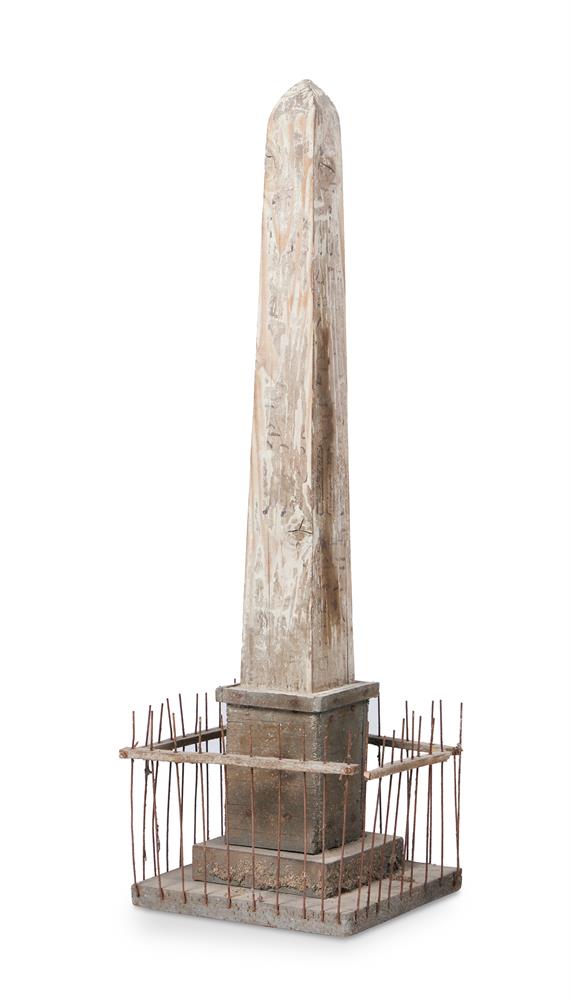 A CARVED WOOD MODEL OF AN EGYPTIAN OBELISK, 19TH CENTURY - Image 2 of 3
