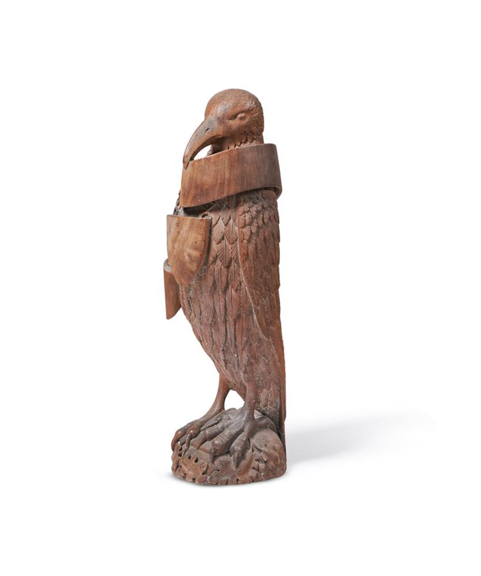 A VICTORIAN WALNUT CARVING OF A BIRD OF PREY ATTRIBUTED TO WILLIAM WHITE, CIRCA 1870 - Bild 2 aus 6