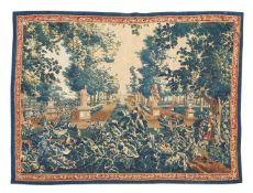 A VERDURE TAPESTRY OF A FORMAL GARDEN LANDSCAPE POSSIBLY, LILLE OR FLEMISH, EARLY 18TH CENTURY