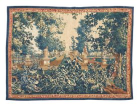 A VERDURE TAPESTRY OF A FORMAL GARDEN LANDSCAPE POSSIBLY, LILLE OR FLEMISH, EARLY 18TH CENTURY