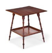A LATE VICTORIAN WALNUT AND BEECH OCCASIONAL TABLE IN THE MANNER OF MORRIS & CO, LATE 19TH CENTURY