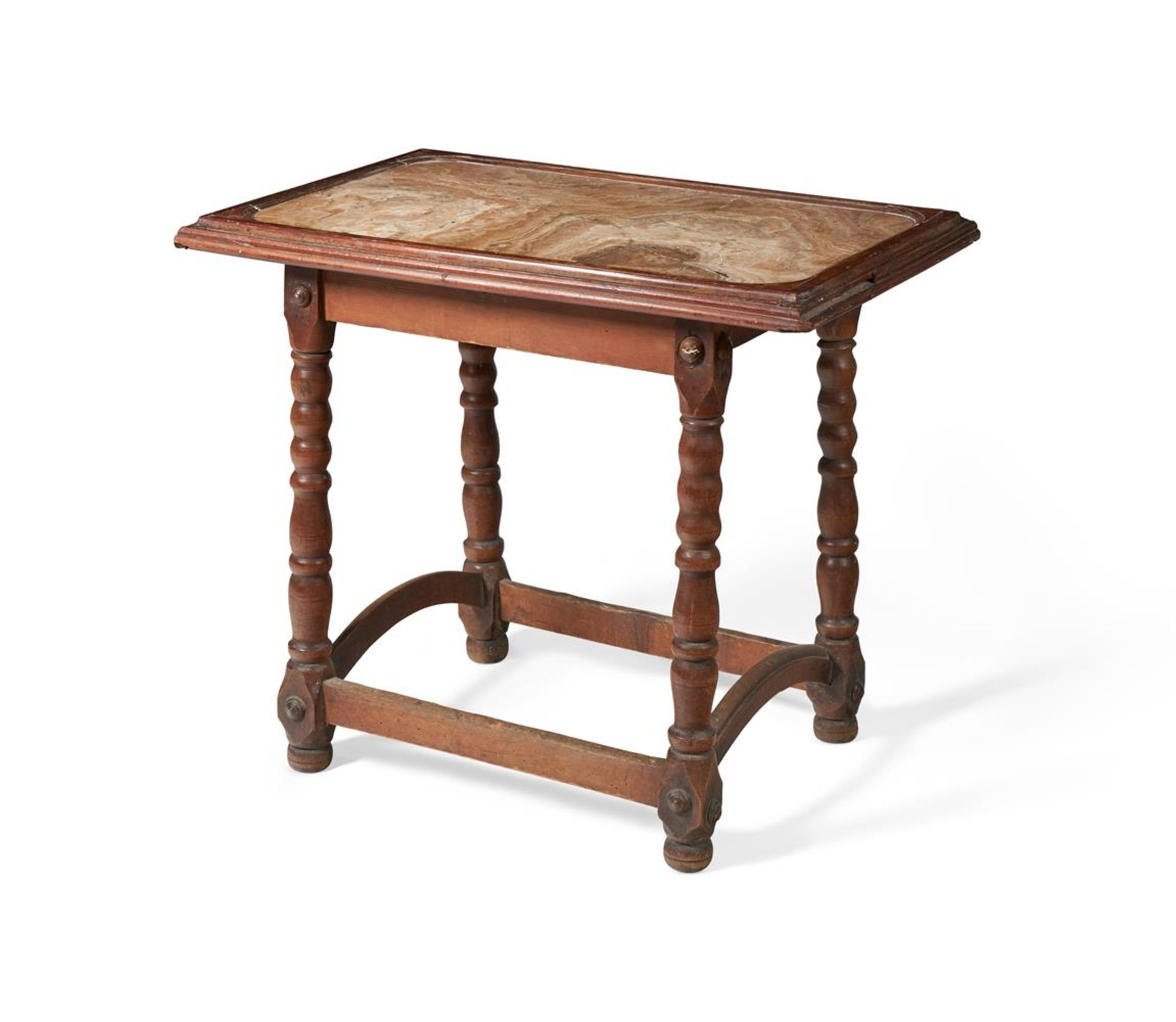 A WALNUT CENTRE TABLE, FRENCH, 19TH CENTURY
