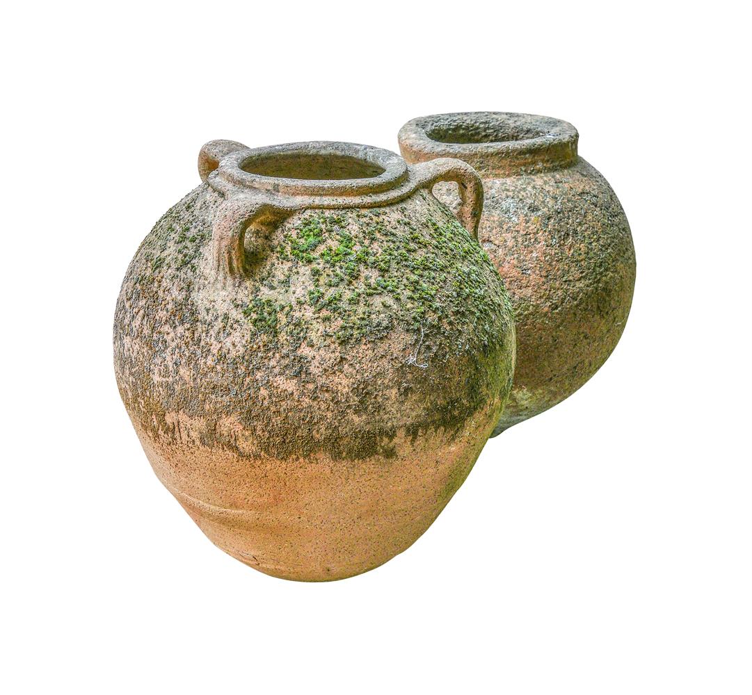 TWO TERRACOTTA OLIVE JARS, CIRCA 1900 - Image 3 of 3