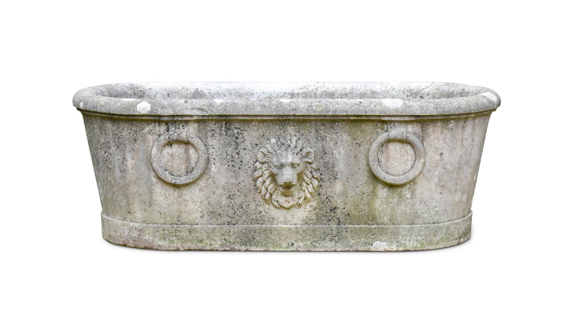 A MARBLE BATH IN THE MANNER OF A ROMAN LABRUM, PROBABLY 19TH CENTURY