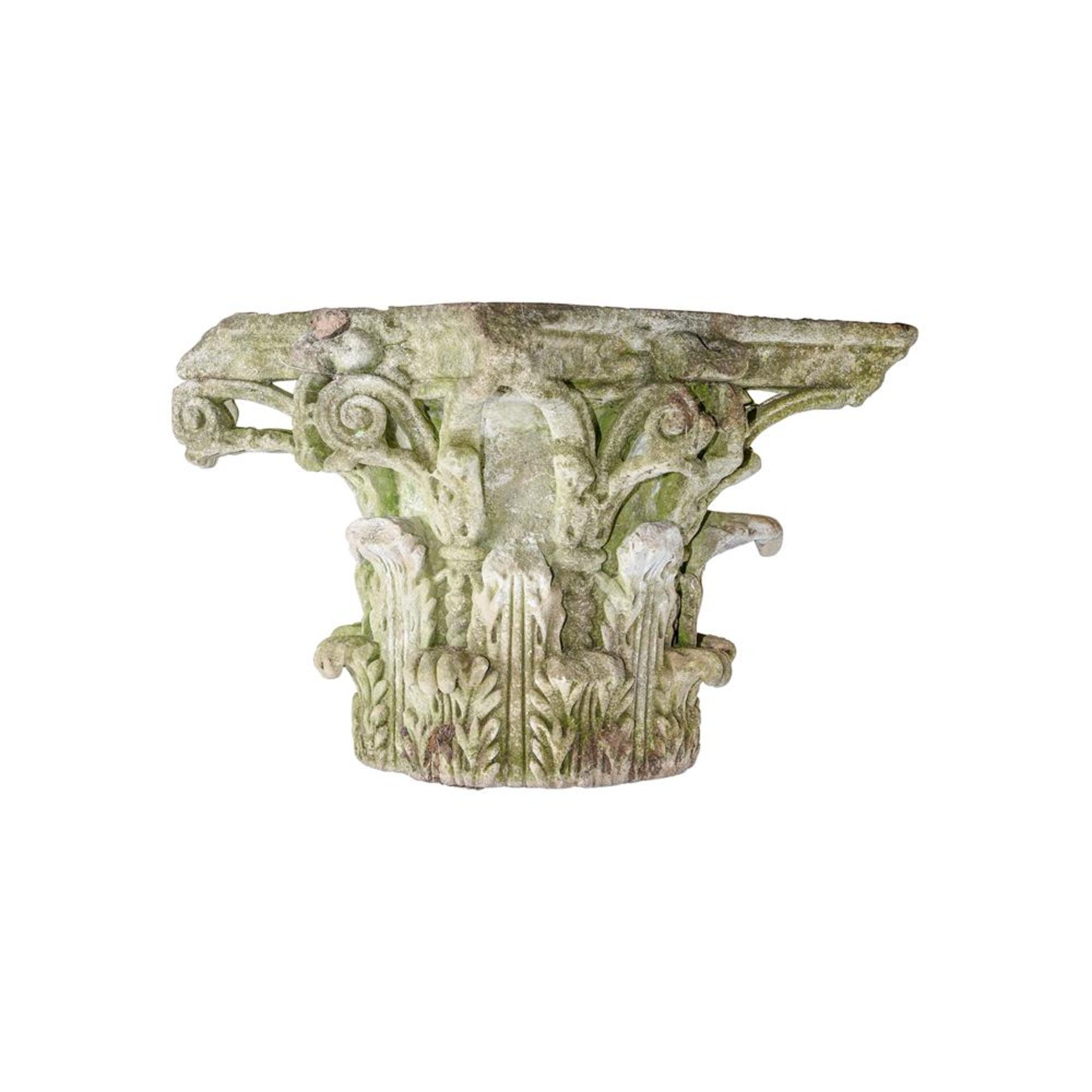 A CARVED LIMESTONE CAPITAL, 19TH CENTURY OR EARLIER - Image 2 of 2