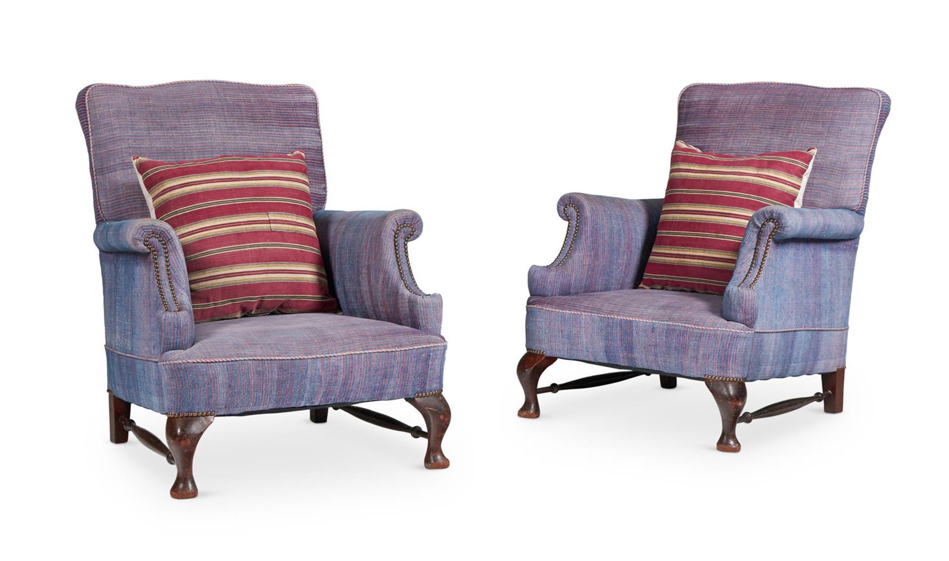 A PAIR OF EDWARDIAN MAHOGANY ARMCHAIRS, CIRCA 1910 - Image 2 of 2