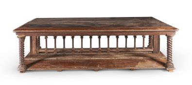 AN WALNUT LIBRARY TABLE, ITALIAN, LATE 16TH/EARLY 17TH CENTURY AND LATER