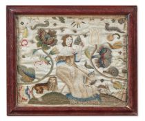 A CHARLES II NEEDLEWORK PANEL, LATE 17TH CENTURY