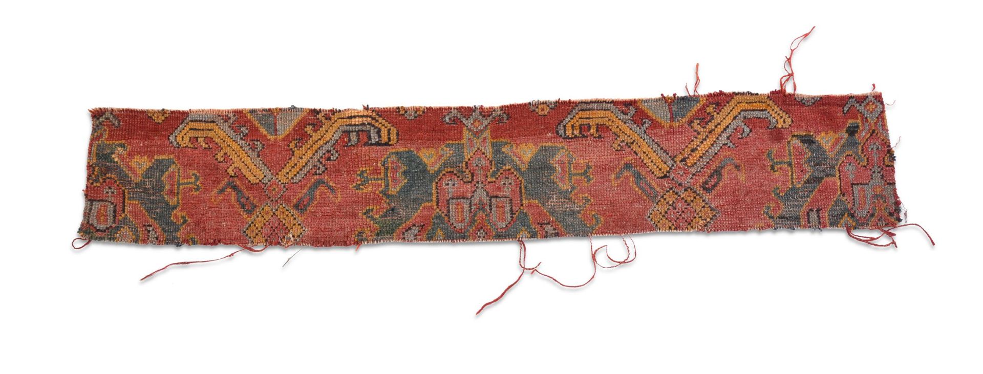 TWO USHAK CARPET FRAGMENTS, ANATOLIA, 19TH CENTURY - Image 3 of 3