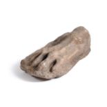 A CARVED STONE LION PAW FRAGMENT POSSIBLY ITALIAN, 18TH CENTURY