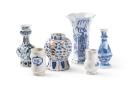 A SELECTION OF TIN-GLAZED EARTHENWARE, 18TH AND 19TH CENTURIES