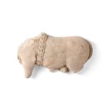 A FRAGMENTARY LIMESTONE RELIEF OF A GARLANDED SACRIFICIAL BULL, POSSIBLY ROMAN