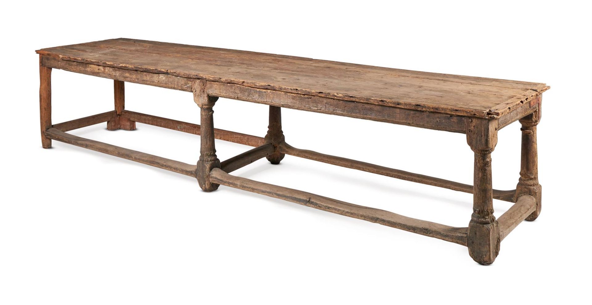 A PINE REFECTORY TABLE, 17TH CENTURY - Image 2 of 3