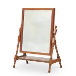 AN ARTS AND CRAFTS OAK DRESSING MIRROR IN THE MANNER OF SHOOLBRED, LATE 19TH CENTURY