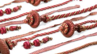A QUANTITY OF RED AND GOLD PASSEMENTERIE, 20TH CENTURY