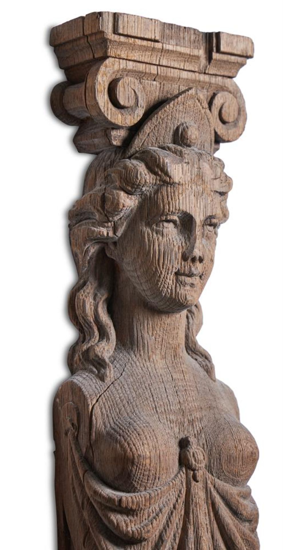 A PAIR OF CARVED OAK HERM PILASTERS, 19TH CENTURY IN THE LATE 17TH CENTURY - Bild 5 aus 5